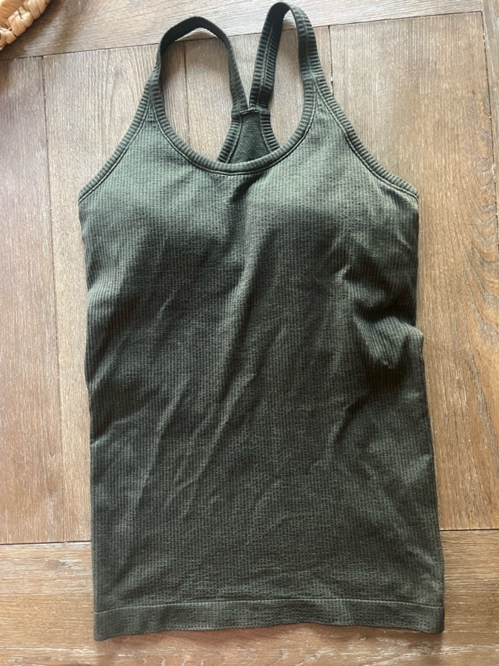 Lululemon Ebb to Street tank Olive green size 6.